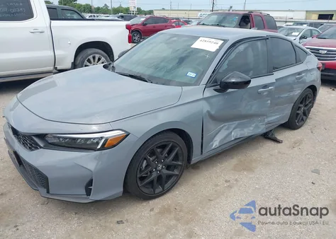 2025 Honda Civic Sport из США, поврежденный, VIN 19XFL2H80SE015342